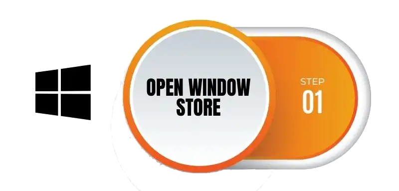 Open the Windows store.